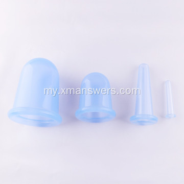 ပြန်သုံးနိုင်သော Facial Cupping Set Silicone Cupping Cups